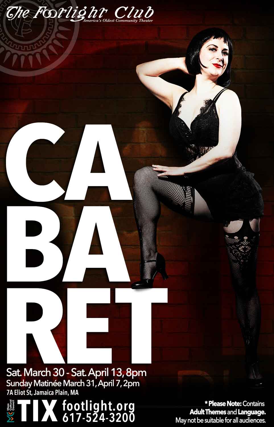 Perry Albert as Sally Bowles in the Footlight Club production of Cabaret