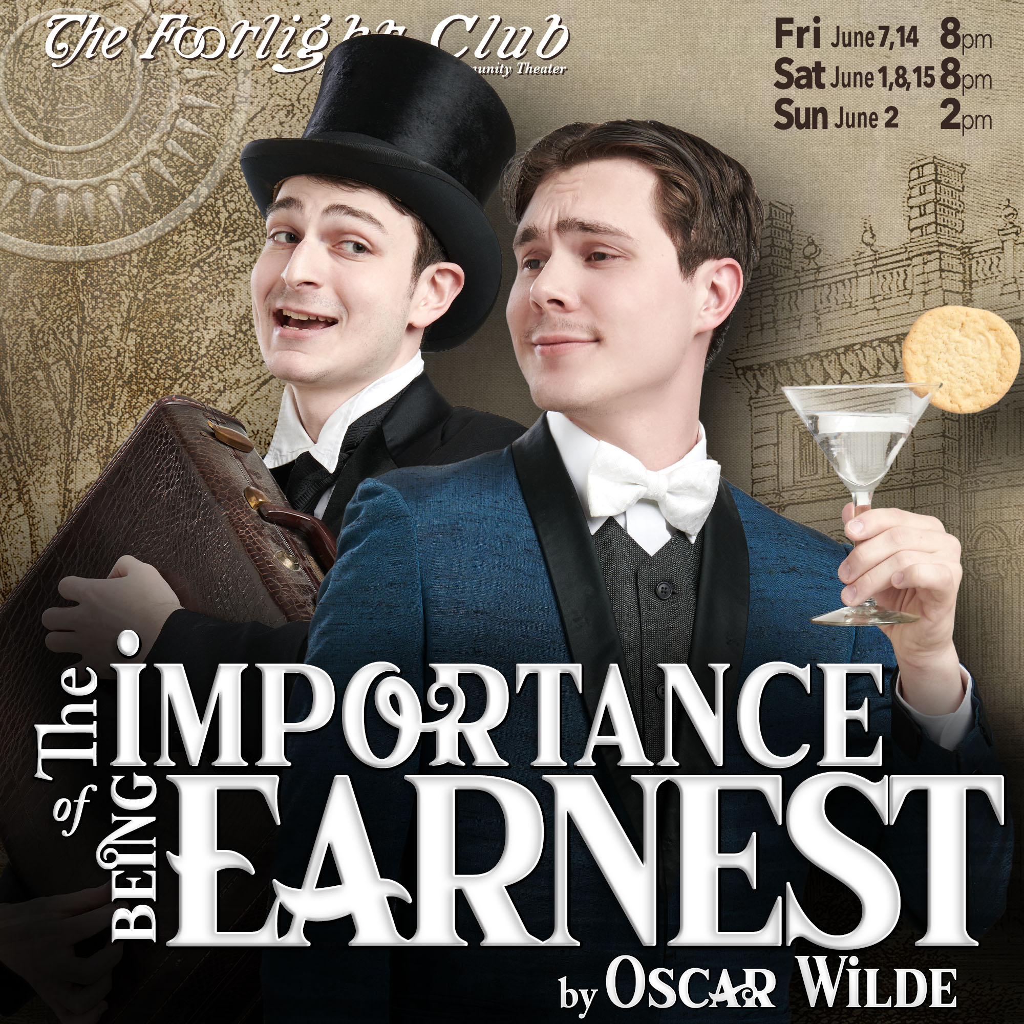 The Importance of Being Earnest play banner