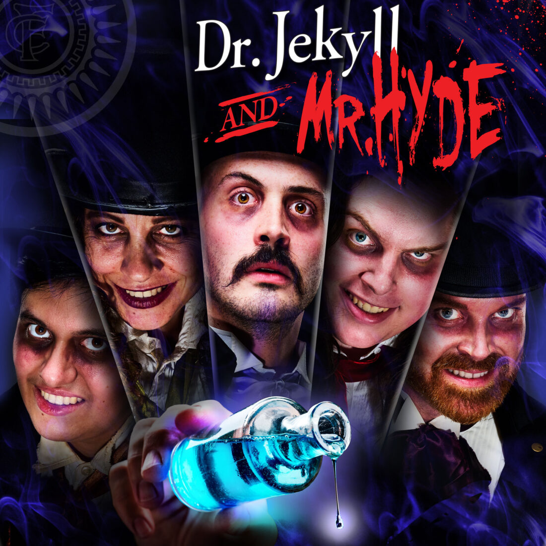 A spooky play poster build for Jekyll and Hyde poster